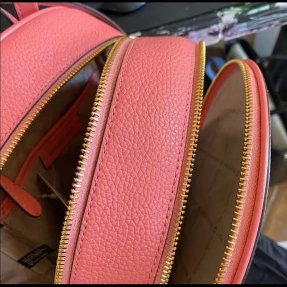 NWT MKLeather Peach Backpack - Picture 5 of 16